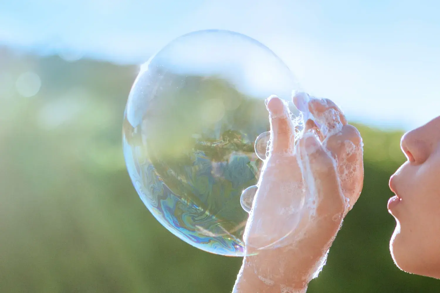 Soap bubble sustainability