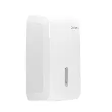 Clear+ single sheet toilet paper dispenser white