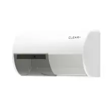 Clear+ Toilet paper dispenser for 2 rolls, white