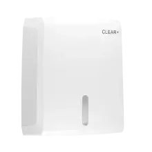 Clear+ folded hand towel dispenser in white