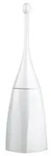Clear+ standing toilet brush set white