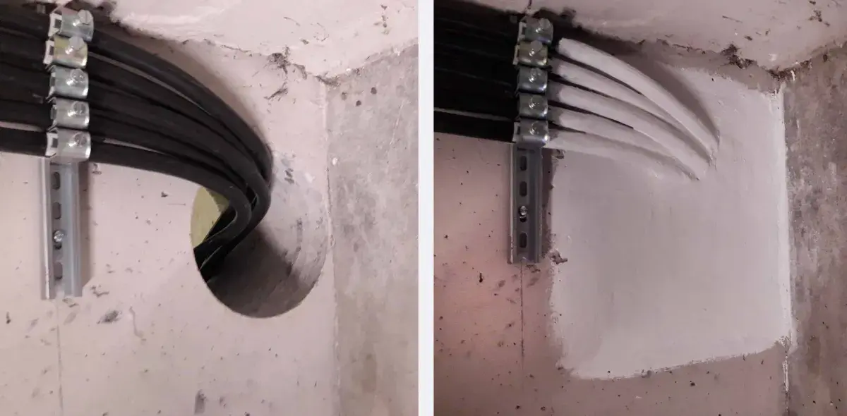 Baulicher Brandschutz-Brandabschottung