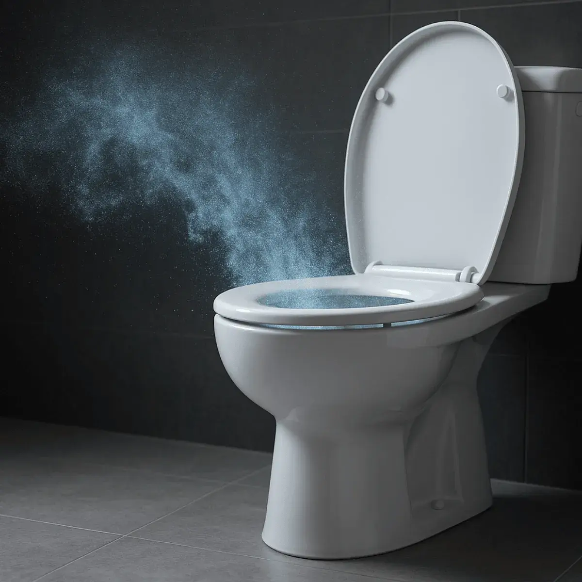 Toilet aerosols are tiny water droplets carrying bacteria, viruses, and other microorganisms
