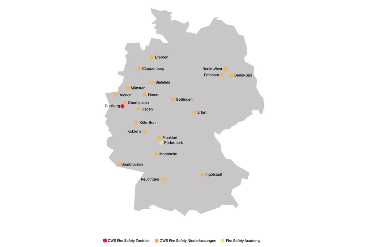 CWS Fire Safety Standorte in Deutschland