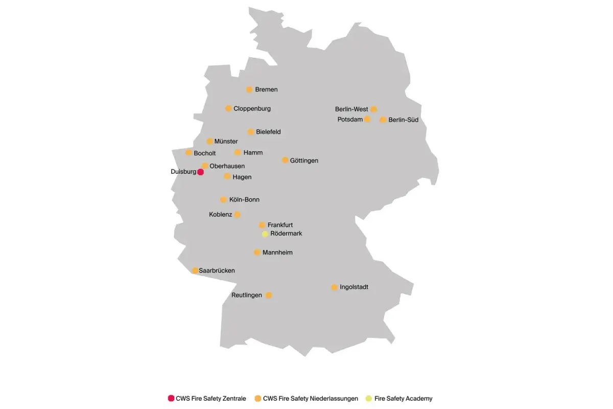 CWS Fire Safety Standorte in Deutschland